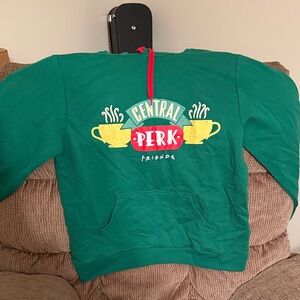 Central Perk Friends Green Hoodie with Yellow Cups Size Mens XL